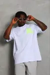 Erkek Baskılı T-Shirt Kısa Kol Bisiklet Yaka Regular Fit Rahat Kalıp Günlük Tişört - Beyaz-3