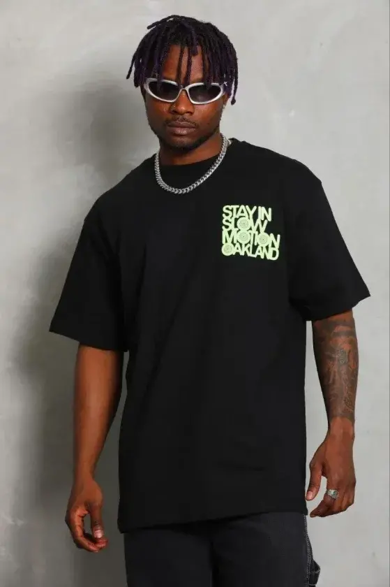 Erkek Baskılı T-Shirt Kısa Kol Bisiklet Yaka Regular Fit Rahat Kalıp Günlük Tişört - Siyah-1 Erkek Baskılı T-Shirt Kısa Kol Bisiklet Yaka Regular Fit Rahat Kalıp Günlük Tişört - Siyah-1