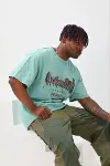 Erkek Baskılı T-Shirt Kısa Kol Bisiklet Yaka Regular Fit Rahat Kalıp Günlük Tişört - Mint Yeşili-4