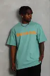 Erkek Baskılı T-Shirt Kısa Kol Bisiklet Yaka Regular Fit Rahat Kalıp Günlük Tişört - Mint Yeşili-3