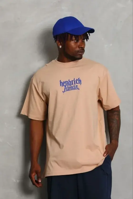 Erkek Baskılı T-Shirt Kısa Kol Bisiklet Yaka Regular Fit Rahat Kalıp Günlük Tişört - Bej-1 Erkek Baskılı T-Shirt Kısa Kol Bisiklet Yaka Regular Fit Rahat Kalıp Günlük Tişört - Bej-1