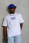 Erkek Baskılı T-Shirt Kısa Kol Bisiklet Yaka Regular Fit Rahat Kalıp Günlük Tişört - Beyaz-1