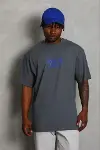 Erkek Baskılı T-Shirt Kısa Kol Bisiklet Yaka Regular Fit Rahat Kalıp Günlük Tişört - Füme-4