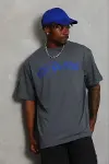 Erkek Baskılı T-Shirt Kısa Kol Bisiklet Yaka Regular Fit Rahat Kalıp Günlük Tişört - Füme-1