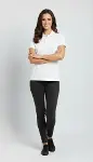 Pike Kumaş Düğmeli Yaka Regular Rahat Günlük Kısa Kol Tişört T-shirt - Beyaz-3