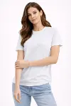 Bisiklet Yaka Tişört Regular Kalıp Basic Pamuklu Günlük Kullanım T-shirt - Beyaz-3