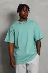 Unisex Oversize Düz Bisiklet Yaka T-Shirt - Mint Yeşili-3