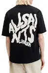 Erkek Baskılı Oversize T-shirt - Siyah-2