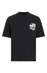 Erkek Baskılı Oversize T-shirt - Siyah-3