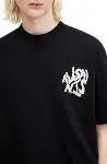 Erkek Baskılı Oversize T-shirt - Siyah-4