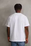 Unisex Baskılı Oversize T-Shirt - Beyaz-2