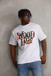 Unisex Baskılı Oversize T-Shirt - Beyaz-3