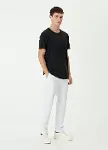 Unisex Basic Bisiklet Yaka Regular T-Shirt - Siyah-4