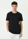 Unisex Basic Bisiklet Yaka Regular T-Shirt - Siyah-1
