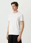 Unisex Basic Bisiklet Yaka Regular T-Shirt - Beyaz-1