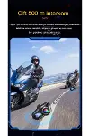 Q58-MAX Radyolu 2 Kişi Bağlantılı Bluetooth Kask Kulaklık Ekranlı Fenerli Müzik ve Telsiz Intercom-3