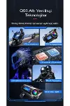 Q58-MAX Radyolu 2 Kişi Bağlantılı Bluetooth Kask Kulaklık Ekranlı Fenerli Müzik ve Telsiz Intercom-8