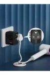 25W Evrensel Seyahat Adaptörü, EU/US/UK/AU Priz Dönüştürücü, 1x USB, 2x Type-C Hızlı Şarj-2