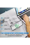 Akım Korumalı Anahtarlı Priz - 3X Priz - 2X Usb - 2X Type-C - 2 mt Kablo Hızlı Şarj Özellikli Siyah-5