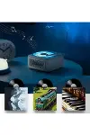 Nostalji Mini Plak Görünümlü Radyolu Bluetooth Hoparlör 3D Ses Dalgası Retro Müzik Plak Beyaz-4