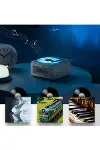 Nostalji Mini Plak Görünümlü Radyolu Bluetooth Hoparlör 3D Ses Dalgası Retro Müzik Plak Sarı-5