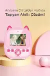 Dijital Video Fotoğraf App Destekli Çocuk Kamerası Termal Resim Kağıt Baskılı Yazıcı Pembe-2