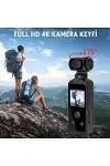 4K Ultra HD Aksiyon Kamerası 270° Geniş Açı Döner Klips Su Geçirmez Kılıf WiFi Kamera-3