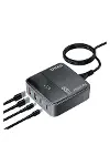 65W Masaüstü 4 Portlu Hızlı Şarj Cihazı İstasyonu 2xUSB-A, 2xTYPE-C Giriş,1,5 mt. Kablo-3
