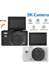 5K 75MP HD Dijital Kamera 18X Dijital Zoom, Flaşlı,3.0 inç Ekranlı Fotoğraf Makinesi-6
