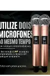 Profesyonel Çiftli Kablosuz Mikrofon Seti Karaoke Şarj Edilebilir 50 Metre Mesafe Rose-3