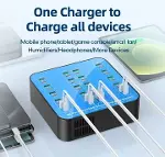 40 Portlu 400W Hızlı Şarj İstasyonu 20x USB + 20x Type-C PD Çıkışlı Şarj Cihazı-3