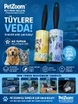PETZOOM 60 Yaprak Tüy Toplama Rulosu Kedi Köpek Tüy Toplayıcı Ev Koltuk Araç Ofis Temizlik Rulosu-2