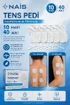 10 Paket, 40 Adet NAİS GOLD Tens Elektrod Pedi 5x5 cm Extra Güçlendirilmiş Yapışkanlı Kumaş, TENS Pedi Elektrot – Cilt Dostu Jel – Yüksek İletkenlik – TENS Cihazları ile Uyumlu-1