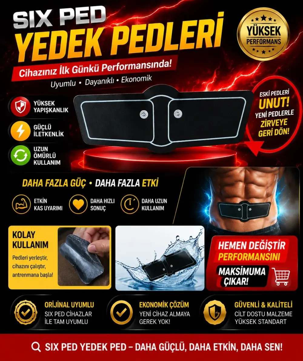 Six Ped yedek pedleri ile cihazınızı yenileyin, antrenman gücünü artırın.