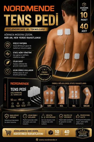 10 Paket 40 Adet TENS Pedi 5×5 cm Kablolu Elektrot Ped – Yumuşak ve Esnek Medikal Ped