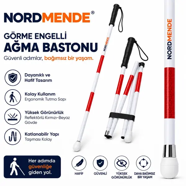 AĞMA Bastonu – Hafif, Dayanıklı ve Ergonomik Tasarım,Ağma Bastonu Kayar Uclu Reflektörlü