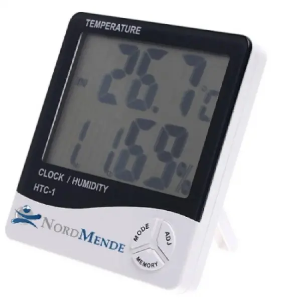 Dijital Termometre Nem Ölçer Saat Alarm Özellikli LCD Ekran İç Mekan Sıcaklık Göstergesi