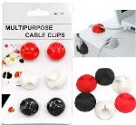 Yapışkanlı Kablo Sabitleyici Düzenleyici 6'lı Paket (2 Beyaz-2 Kırmızı-2 Siyah) MZ2023-38-3