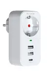 vothoon 2.4A Çıkışlı 2xUSB 1xType-C Tekli Priz Ftr-17-1