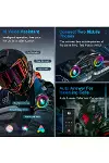 Y13 Motor Kask Kulaklık RGB Modlu Radyolu Motosiklet Kulaklık 5.3 Bluetooth Intercom-3