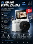 5K 75MP HD Dijital Kamera 18X Dijital Zoom, Flaşlı,3.0 inç Ekranlı Fotoğraf Makinesi-1