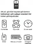 Type-C Şarjlı 2800MWH 1.5V Şarj Edilebilir 2’li AA5 Kalem Pil - Lityum Iyon Batarya-2