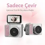 2K Mini Dijital Retro Video Kamera Flaşlı Dijital Vlog Mini Fotoğraf Makinesi Türkçe Menü Pembe-3