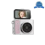 2K Mini Dijital Retro Video Kamera Flaşlı Dijital Vlog Mini Fotoğraf Makinesi Türkçe Menü Pembe-1