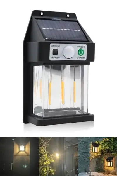 Dikey 3 Ledli Güneş Enerjili Led