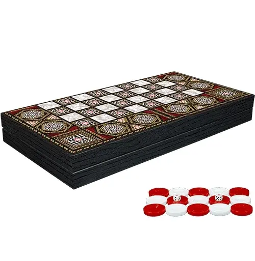 Klasik Sedef İşlemeli Tavla-2