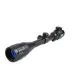 4-12x40 Aoeg Tüfek Dürbünü Mil Dot Kırmızı - Yeşil Lens Koruyucu-1