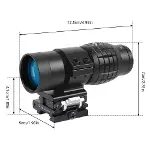 Nikula Magnifier 3x Yakınlaştırmalı Dürbün - 22mm Ray Uyumlu, Katlanır Yaylı Ayaklı-3