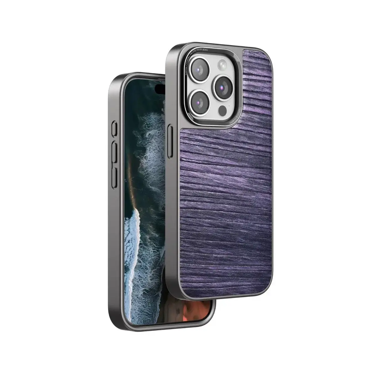 Venco İphone 15 Pro Wave Kapak - Derin Mor