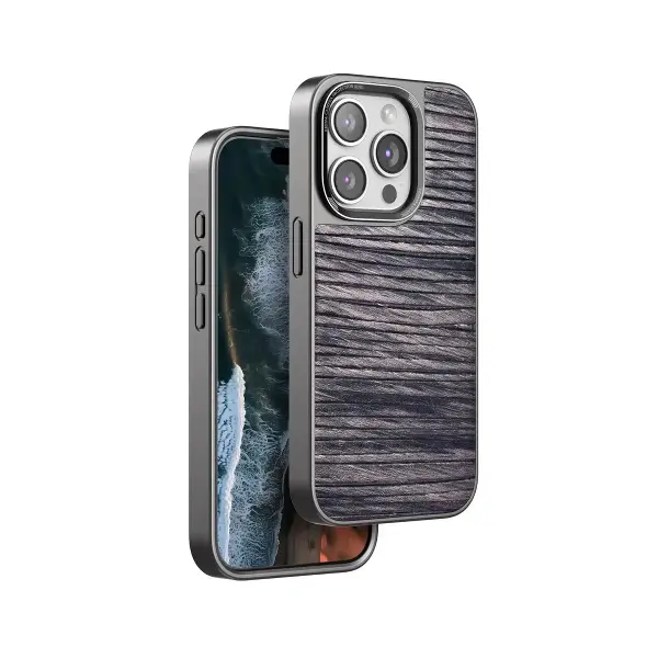 Venco İphone 15 Pro Wave Kapak - Kahverengi